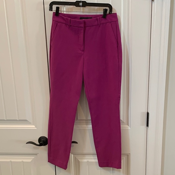 White House Black Market Pants - White House Black Market Elle Slim Vibrant Pink Cropped Pants 4